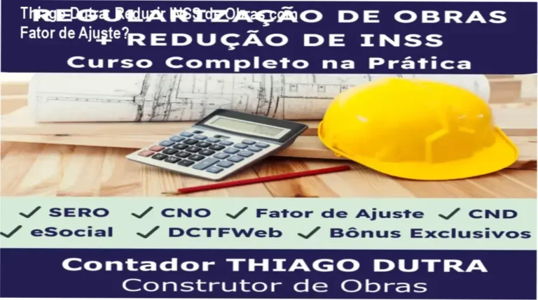 Thiago Dutra, curso de redução de INSS de obras com Fator de Ajuste, bastidores de gravação