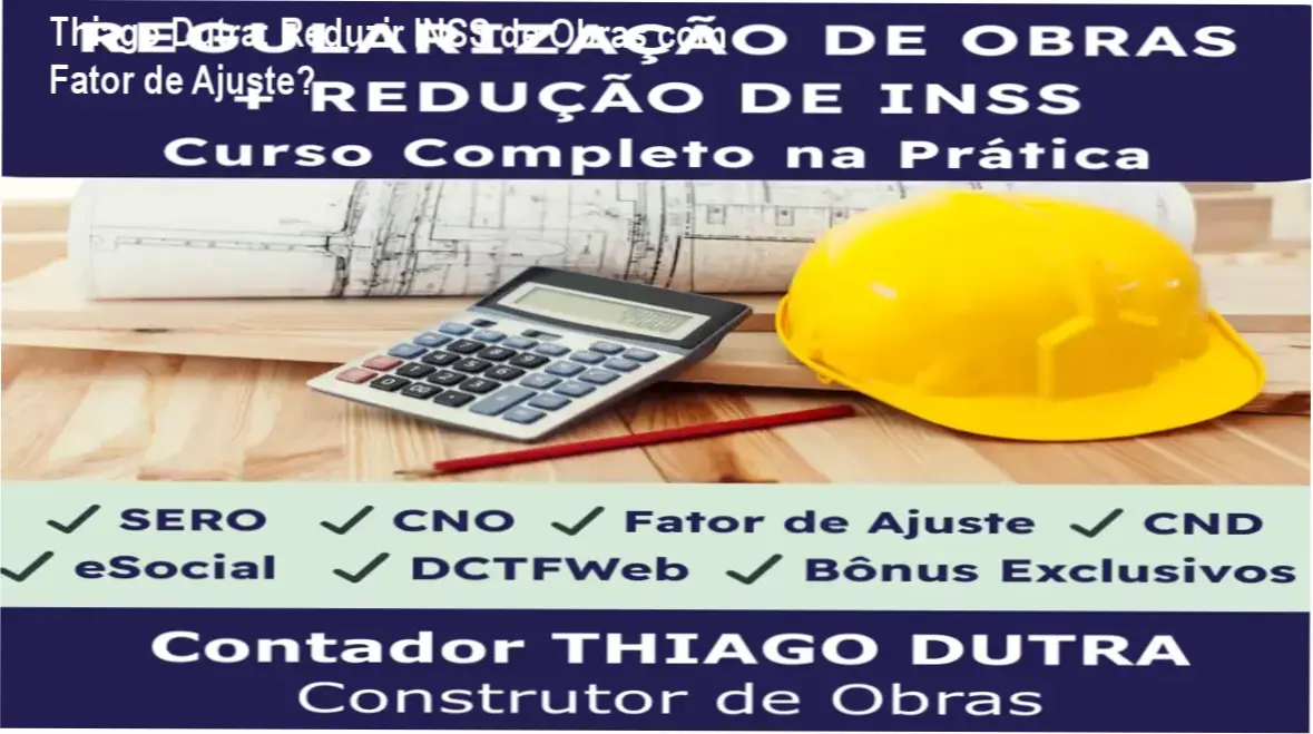 Thiago Dutra, curso de redução de INSS de obras com Fator de Ajuste, bastidores de gravação