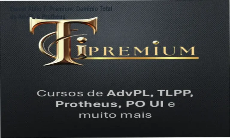 Plataforma de cursos Ti Premium de Daniel Atilio exibindo interface de aulas de AdvPL e Protheus