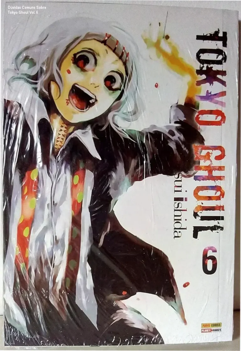 Capa do Tokyo Ghoul Volume 6 com destaque para ilustrações dos personagens principais