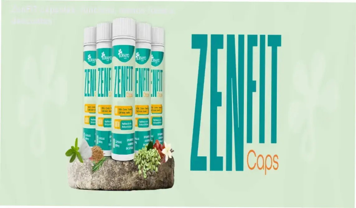 Imagem mostrando frasco de ZenFIT cápsulas com selo de desconto e oferta especial