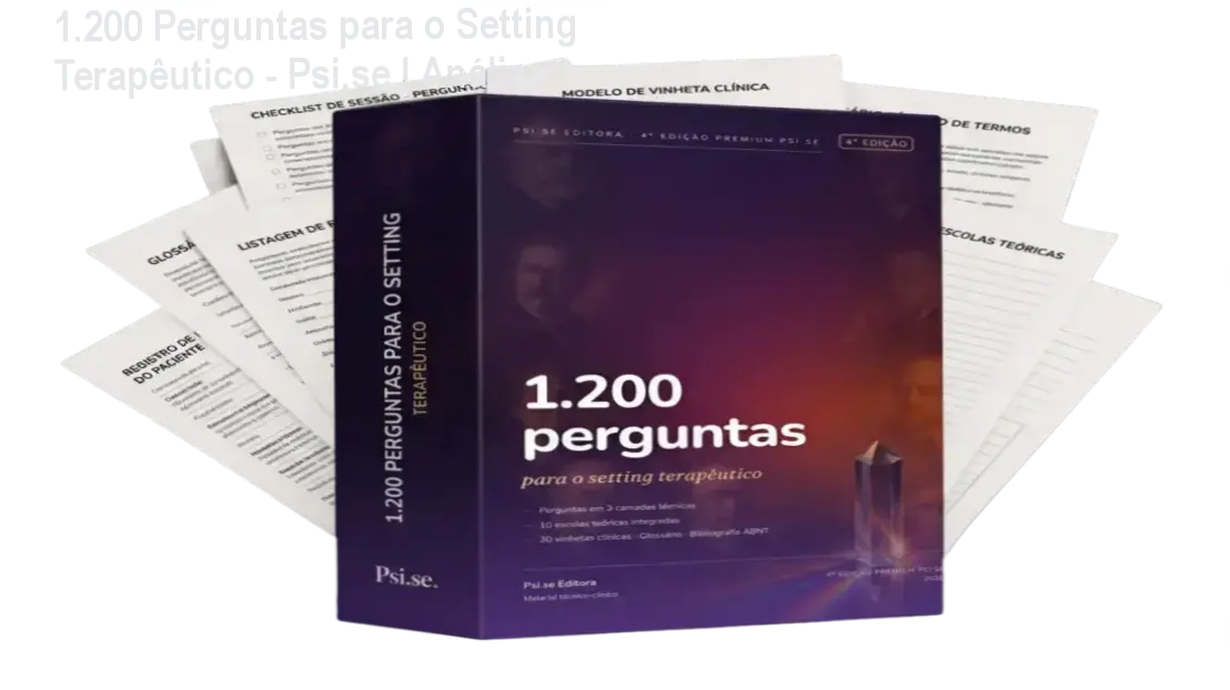 Capa do ebook 1.200 Perguntas para o Setting Terapêutico 4ª Edição Premium para psicólogos e psicanalistas