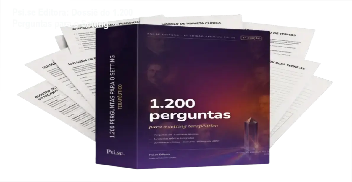 Visão interna das páginas e estrutura técnica do livro 1.200 Perguntas para o Setting Terapêutico da Psi.se Editora