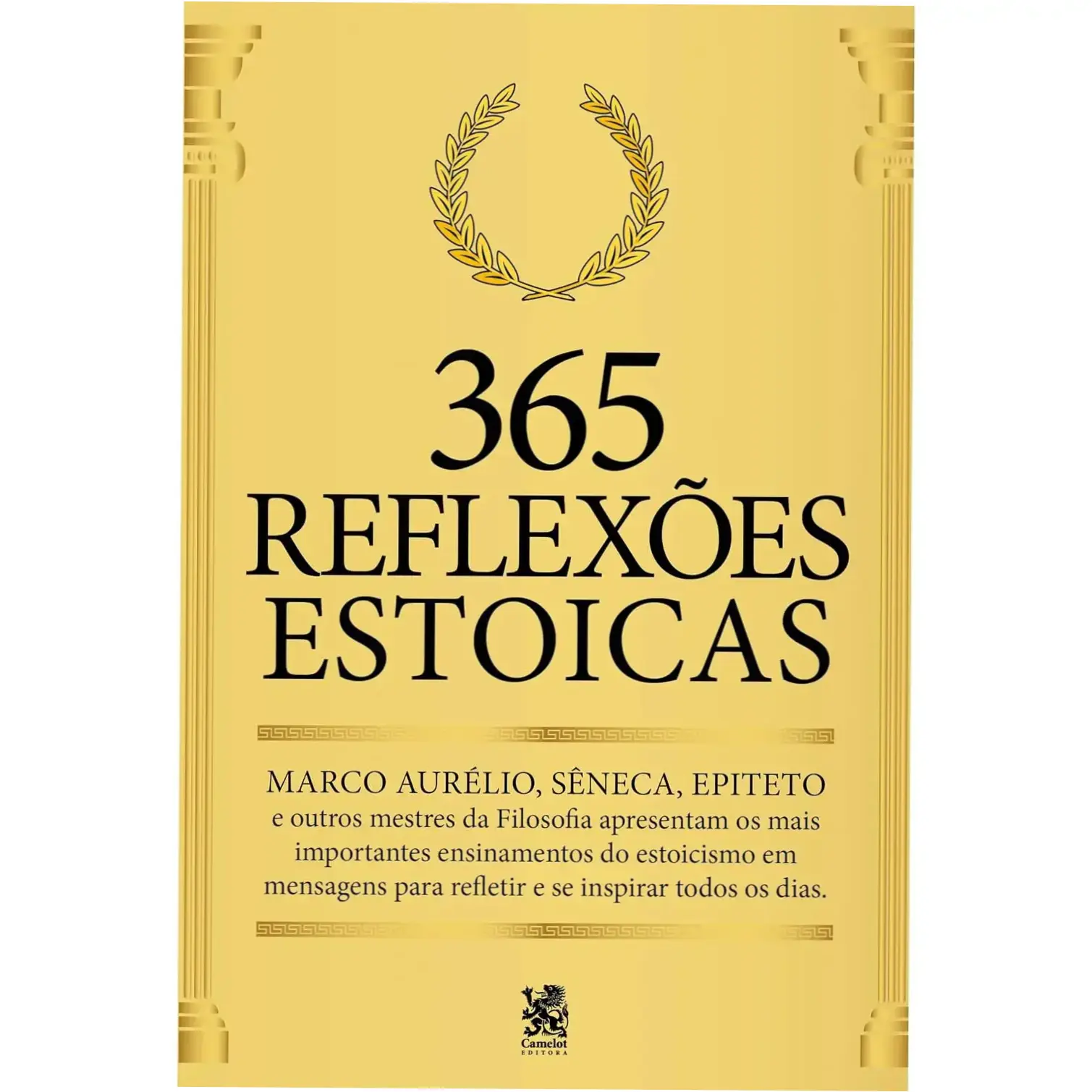 Capa do livro 365 Reflexões Estoicas da Camelot Editora para cultivo de resiliência e equilíbrio emocional