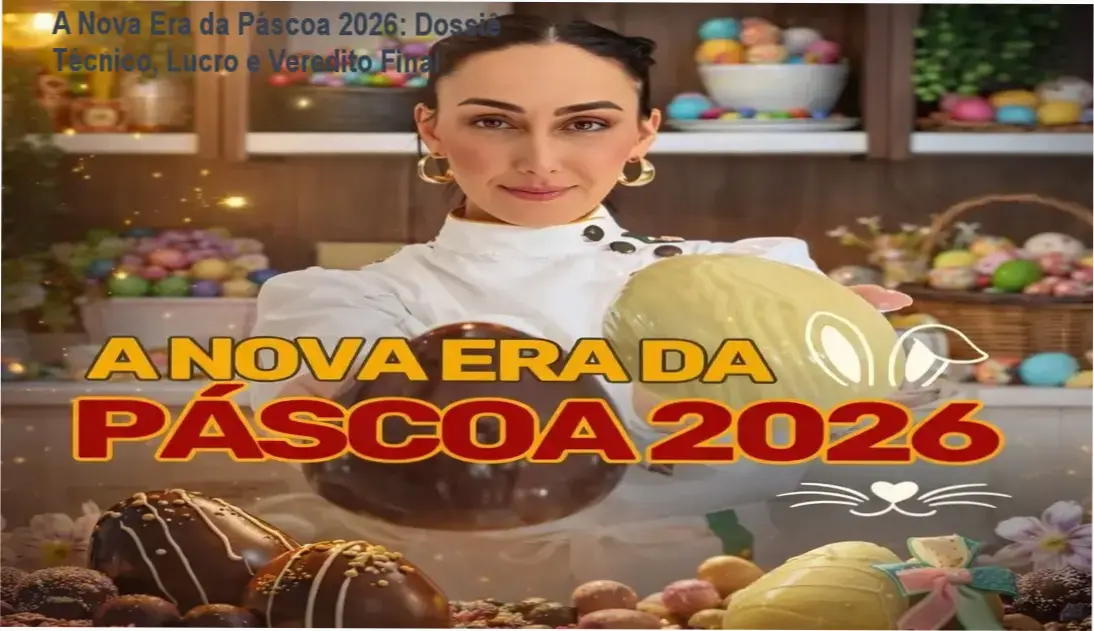 Capa do treinamento A Nova Era da Páscoa 2026 da Marrara Bortoloti com destaque para estratégias de lucro e precificação de ovos de chocolate
