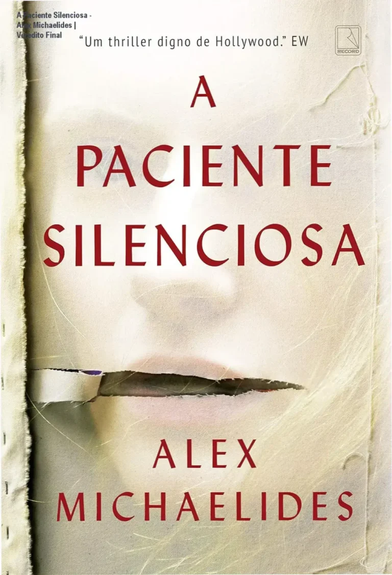 Capa do livro A Paciente Silenciosa de Alex Michaelides em dispositivo digital
