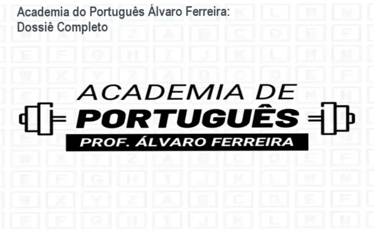 Estudante utilizando notebook para acessar as videoaulas da Academia do Português Álvaro Ferreira para concursos