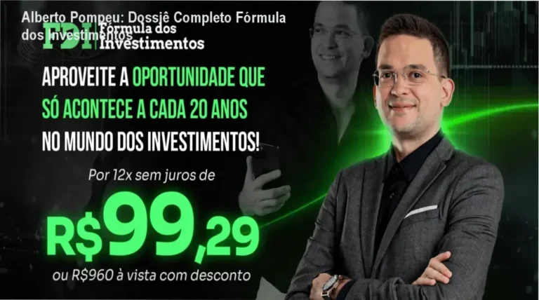 Visão interna do curso Fórmula dos Investimentos de Alberto Pompeu mostrando a plataforma de estudos