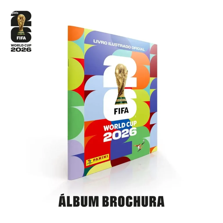 Capa do álbum oficial de figurinhas da Copa do Mundo FIFA 2026 da Panini com 980 cromos e 48 seleções
