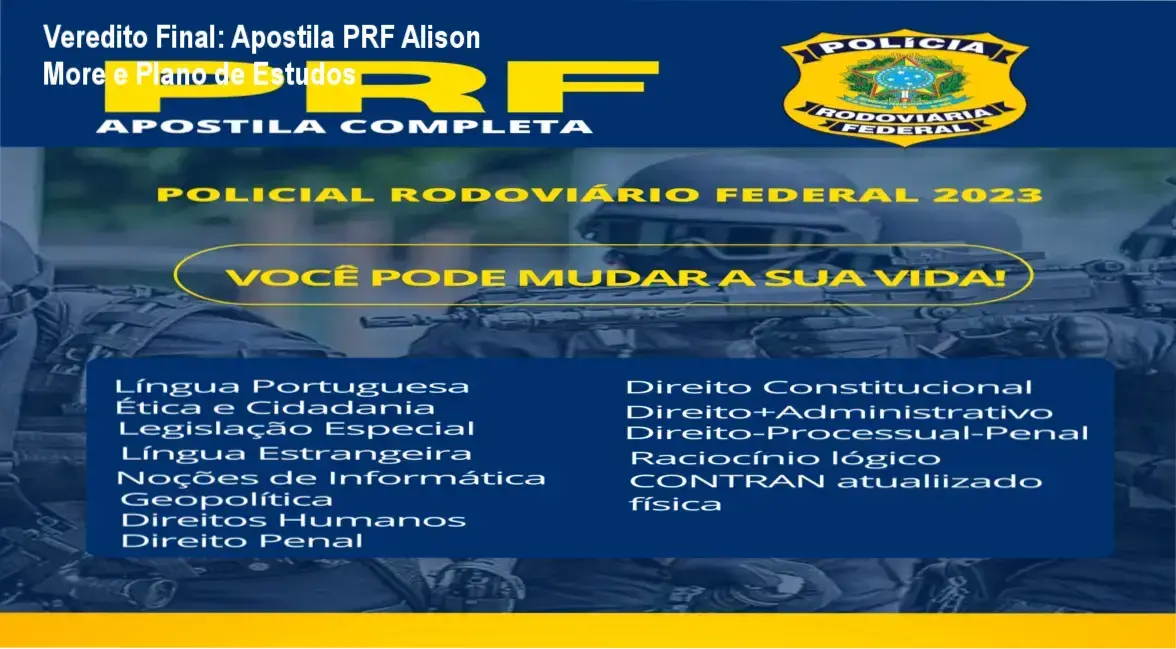 Material de estudo da Apostila PRF de Alison More com foco em teoria resumida