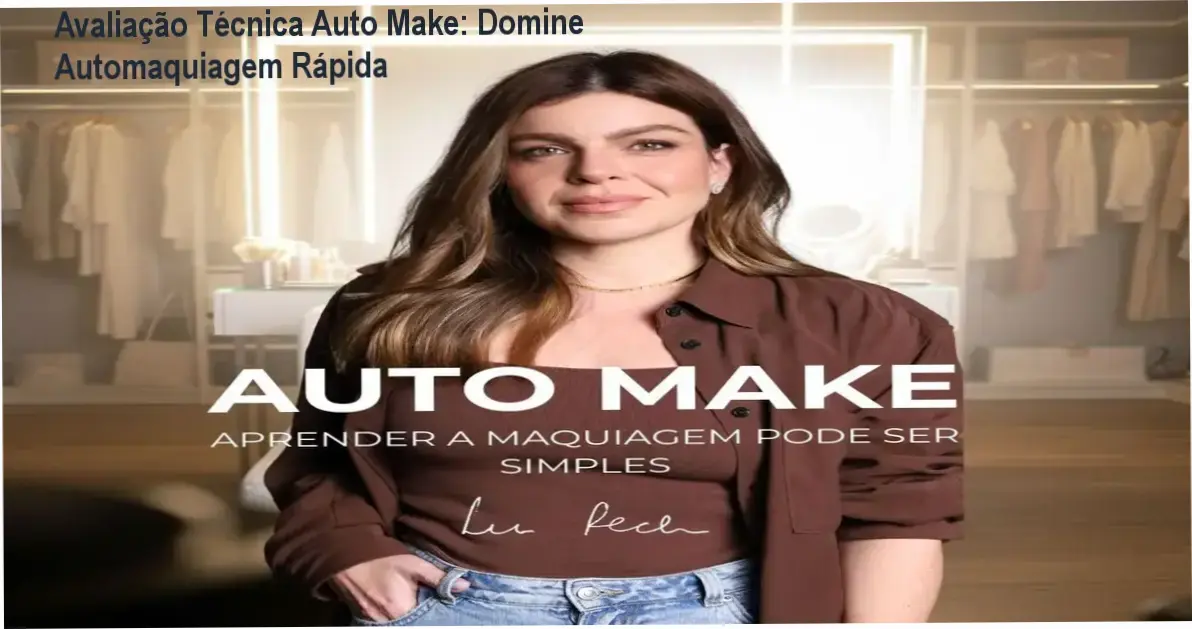 Curso Auto Make da Lu Rech Academy exibindo módulos de automaquiagem com metodologia Fast Beauty para iniciantes