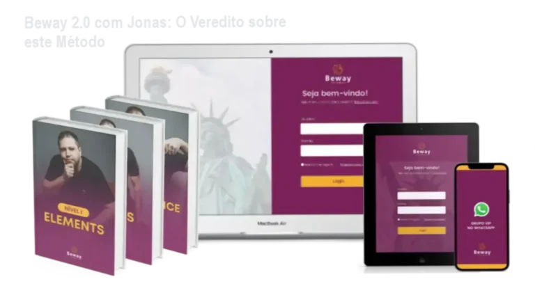 Interface e bastidores da plataforma de ensino do Beway 2.0 do Professor Jonas