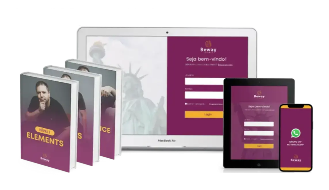 Estudante utilizando plataforma online para aprender inglês com o método de memorização e confiança do Prof. Jonas