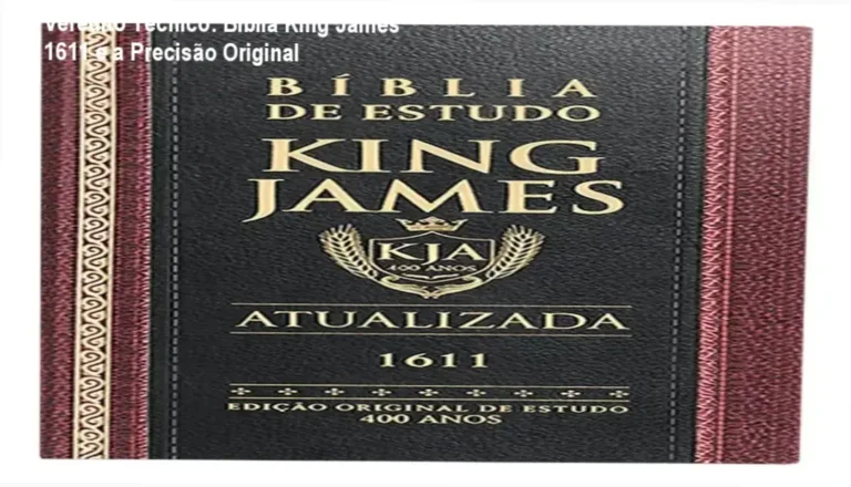 Bíblia Sagrada de Estudo King James 1611 com visão interna da tecnologia Full Color