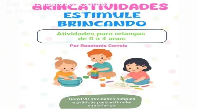 Visão interna do guia BrincAtividades de Rose Tania Correia com atividades de estimulação infantil