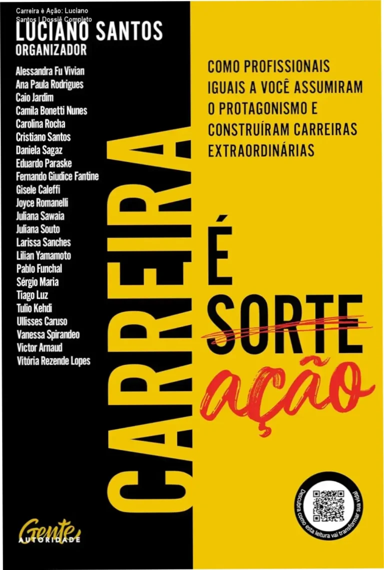 Capa do livro Carreira é Ação de Luciano Santos e autores sobre protagonismo profissional