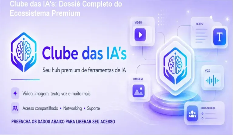 Clube das IA's exibindo interface de ferramentas de inteligência artificial para criadores