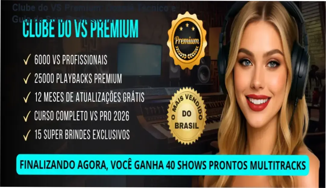 Interface do software Reaper com multitracks do Clube do VS Premium para shows ao vivo