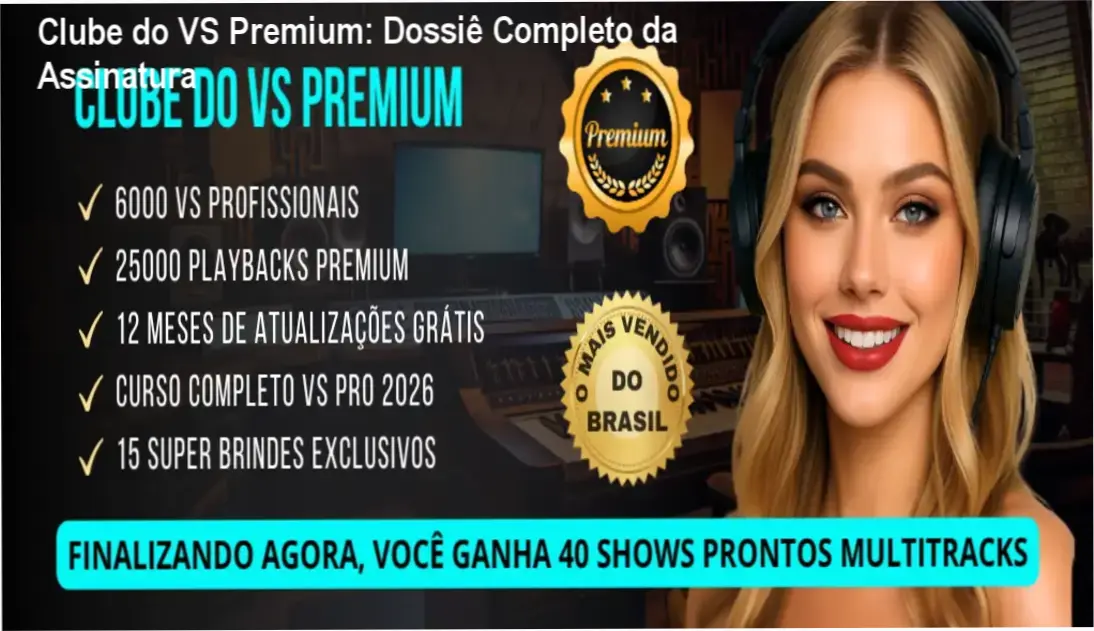 Interface do software Reaper exibindo projetos do Clube do VS Premium com canais de multitracks abertos
