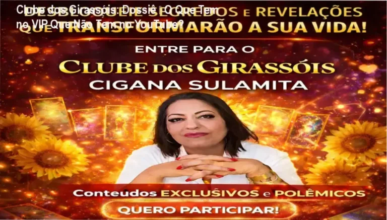 Clube dos Girassóis Cigana Sulamita bastidores área de membros Hotmart