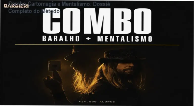 Mágico profissional realizando truque de cartomagia com baralho comum e técnicas de mentalismo