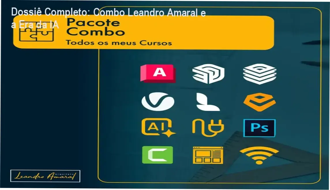 Interface de software de arquitetura mostrando modelagem 3D integrada com ferramentas de inteligência artificial