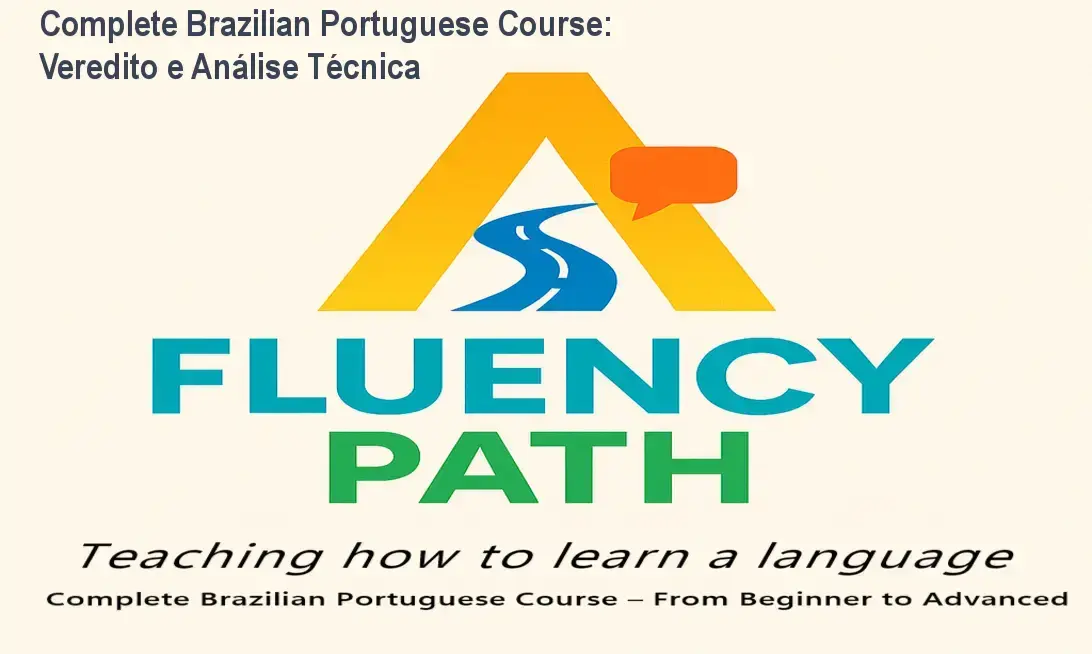 Material didático do curso Complete Brazilian Portuguese Course da Fluency Path para fluência no idioma
