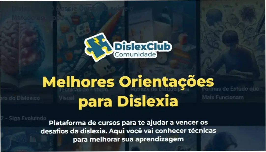 Visão interna da plataforma de cursos e comunidade DislexClub de Pippo e Dra. Maria Virginia