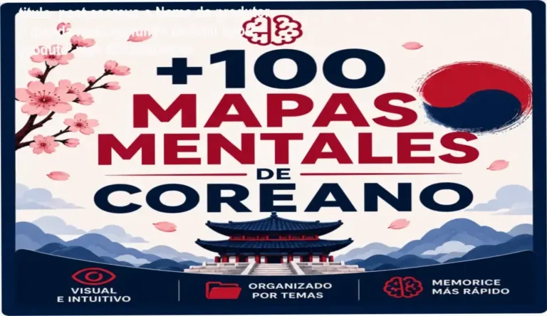 Visão interna dos mapas mentais do Coreano Sin Complicaciones de Protocolo Oficial
