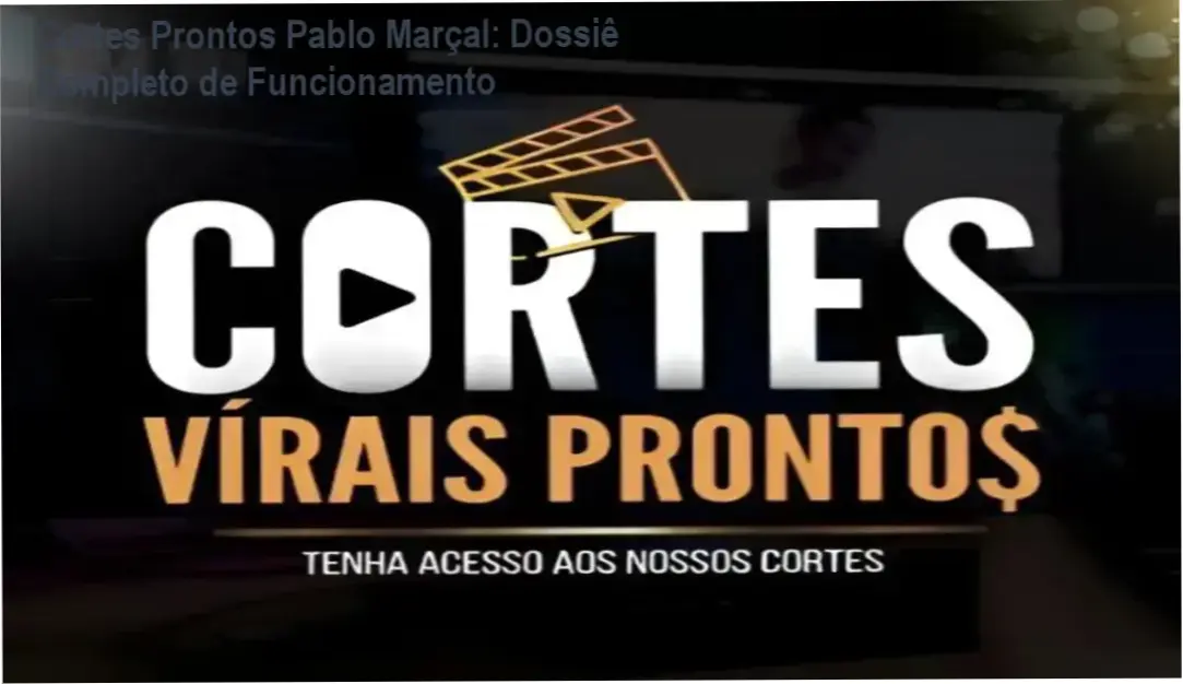 Interface de visualização dos cortes prontos do Pablo Marçal e bastidores da edição