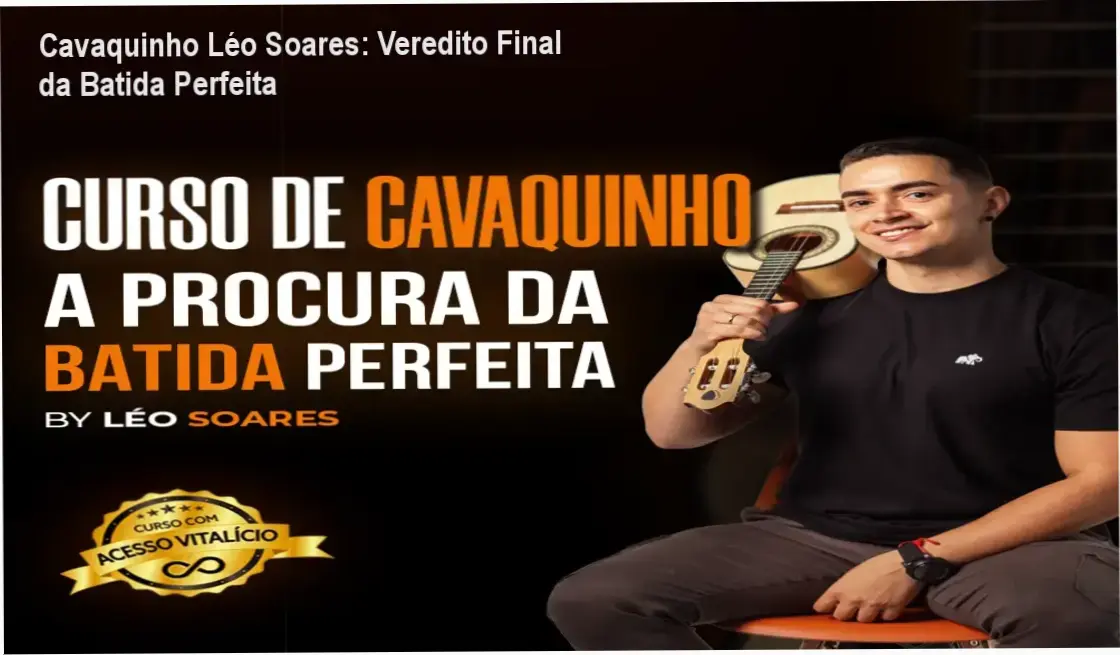 Léo Soares demonstrando a técnica de palhetada no cavaquinho para a batida perfeita