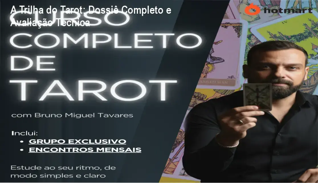 Kit de cartas de tarot sobre uma mesa com elementos de estudo e autoconhecimento