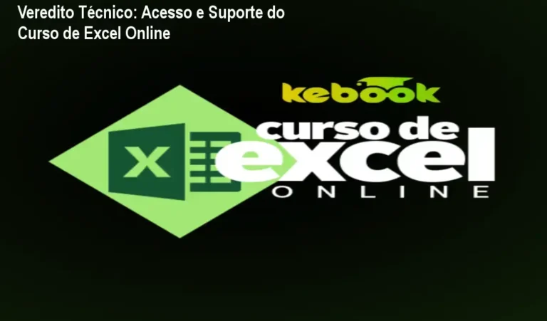 Interface de acesso ao Curso de Excel Online na plataforma Hotmart