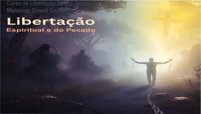 Interface de aulas e bastidores do Curso de Libertação Completo do Pastor Juliano Medeiros