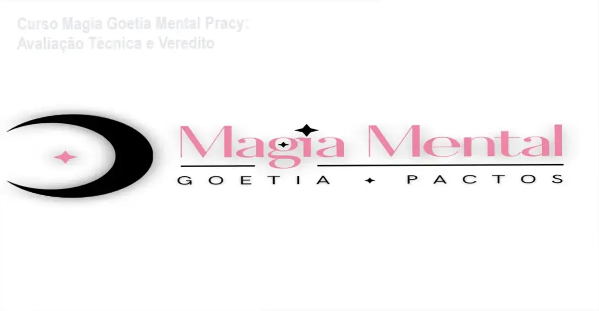 Capa do curso Magia Goetia Mental da Pracy mostrando estrutura de módulos e prática mental