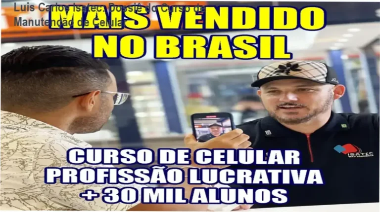 Curso Completo Manutenção e Conserto de Celular Versão 5.0 de Luis Carlos Isatec mostrando bastidores das aulas e bancada de reparos