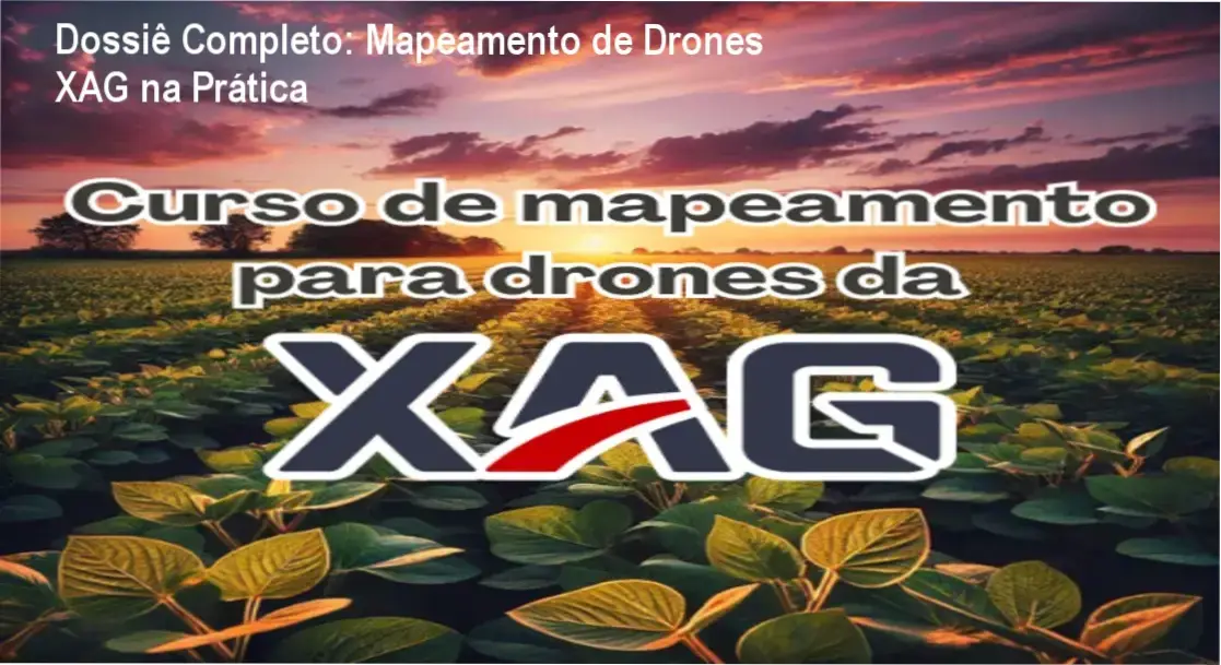 Operador utilizando drone XAG para mapeamento agrícola de alta precisão