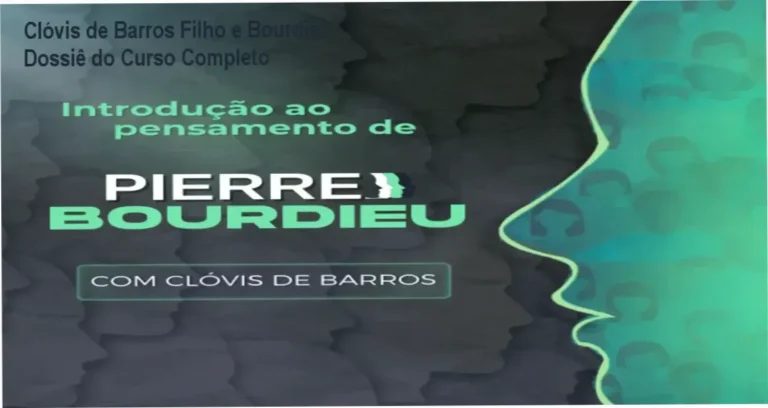 Visão detalhada da plataforma do curso Introdução ao Pensamento de Pierre Bourdieu com Professor Clóvis de Barros Filho