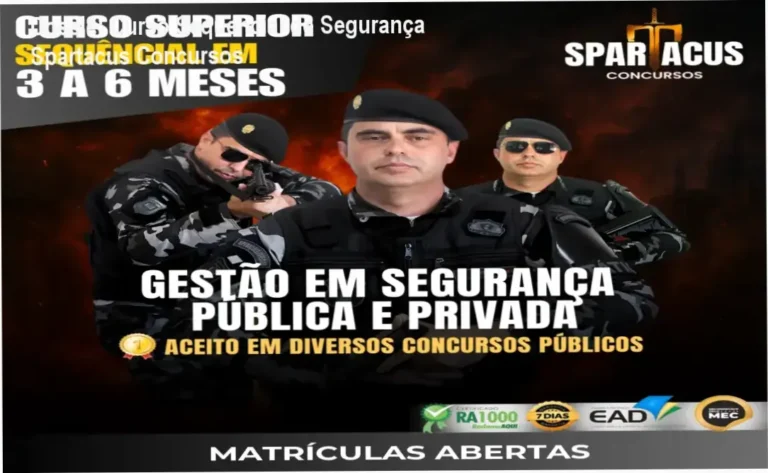Representação visual de certificação de nível superior para carreiras de segurança pública e privada