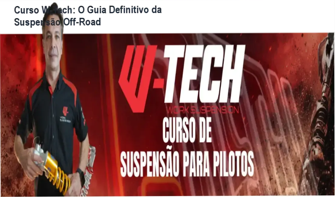 Piloto de motocross realizando ajustes técnicos na suspensão de uma moto off-road