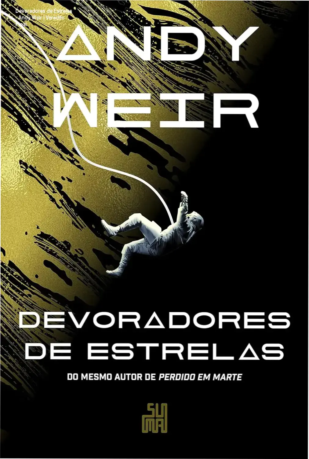 Capa do livro Devoradores de Estrelas de Andy Weir em dispositivo digital