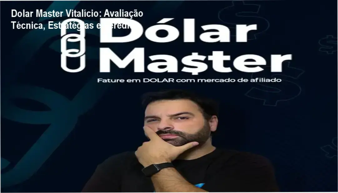 Capa da análise técnica do curso Dolar Master Vitalício mostrando estratégias de afiliados para faturar em dólar