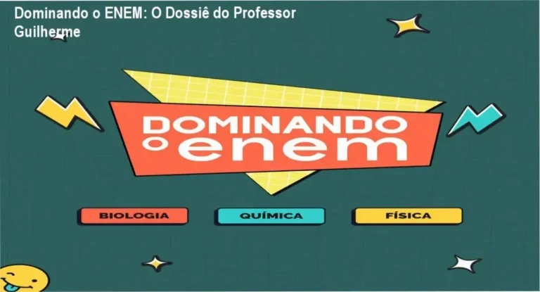 Bastidores e interface da plataforma do curso Dominando o ENEM do Professor Guilherme