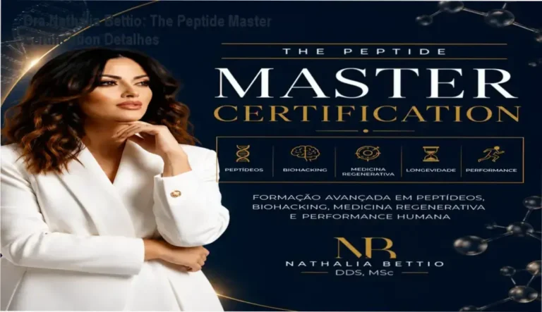 Dra Nathalia Bettio apresentando os bastidores e o funcionamento do The Peptide Master Certification
