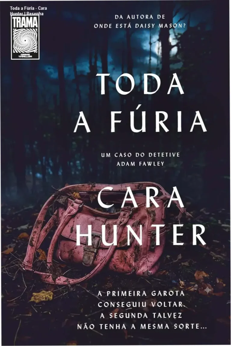 Ebook de 'Toda a Fúria' destacando capa e temas de trauma e detetive