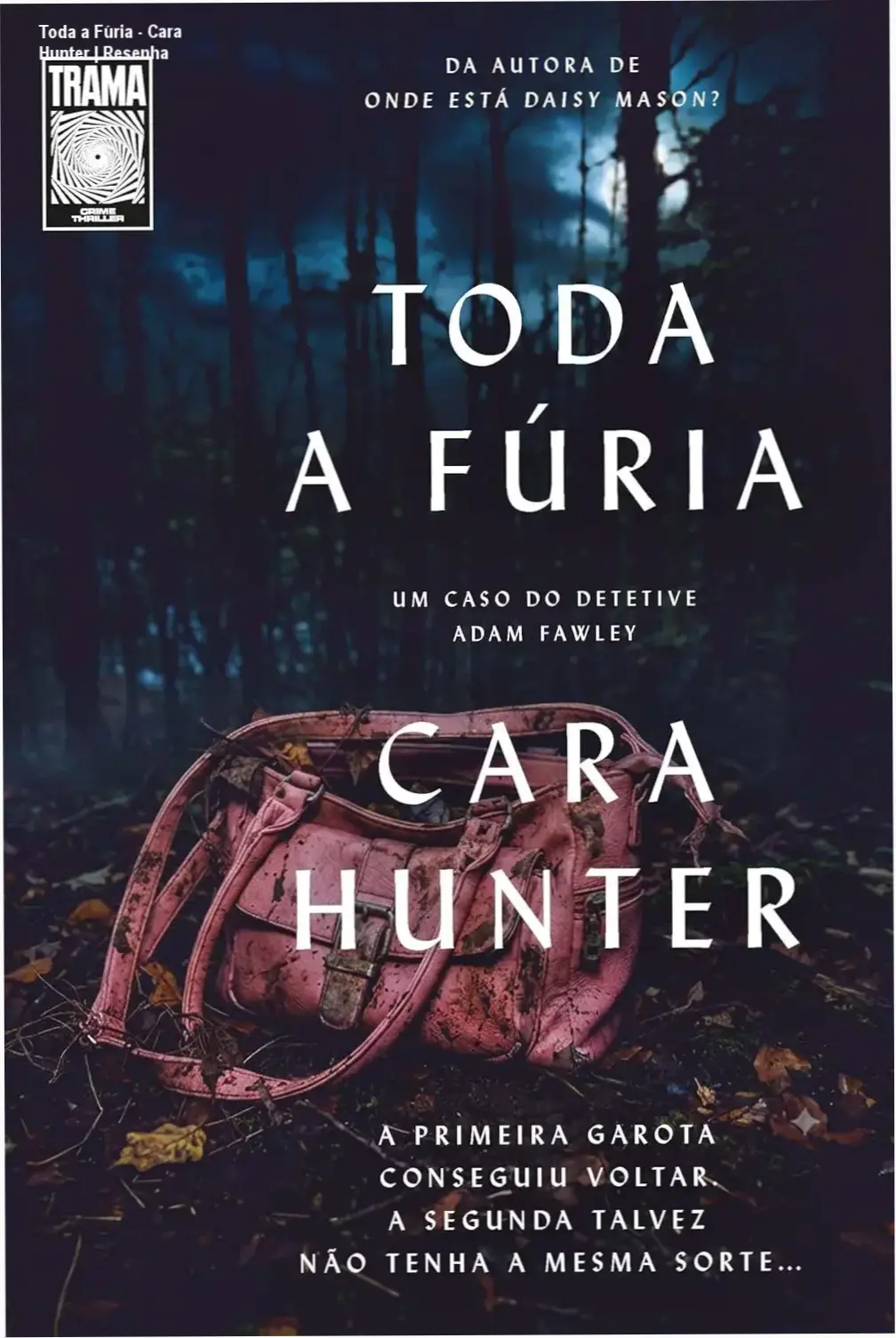 Ebook de 'Toda a Fúria' destacando capa e temas de trauma e detetive