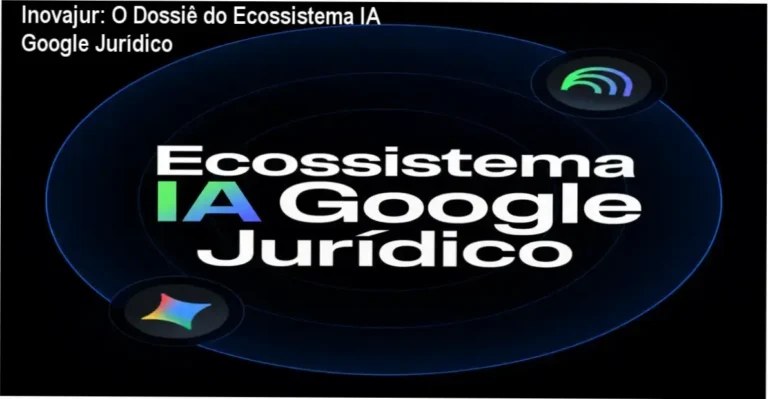 Interface do Curso Ecossistema IA Google Jurídico da Inovajur mostrando o funcionamento prático das ferramentas