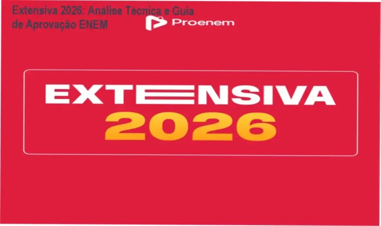 Estudante utilizando o material do curso Extensiva 2026 para preparação do ENEM