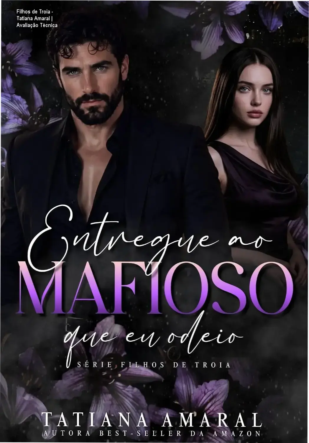 Capa do ebook Filhos de Troia por Tatiana Amaral ilustrando dois personagens em confronto