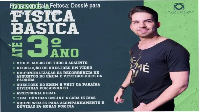 Estudante utilizando tablet para estudar o curso de Física com Ítalo Feitosa focado no ENEM